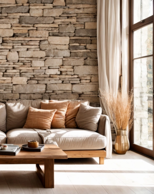 Πέτρινη εσωτερική τοιχοποιία,  Διαχρονική αρχιτεκτονική αισθητική!